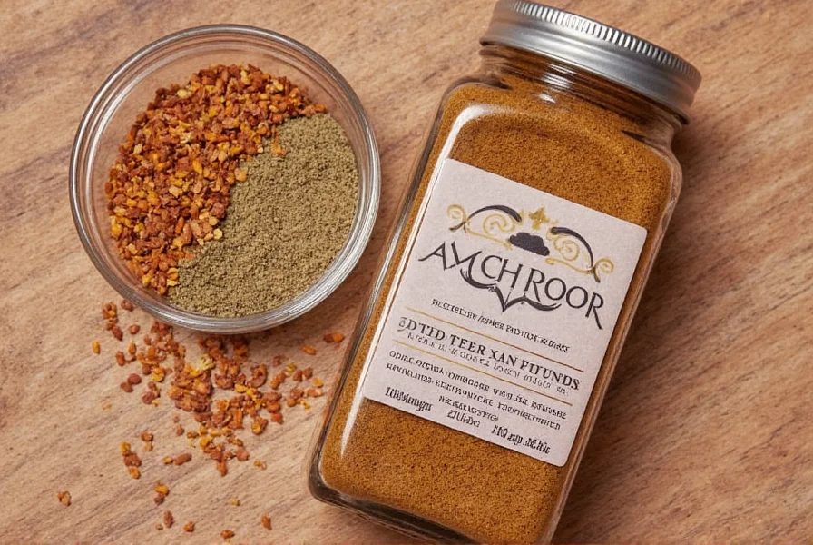 Various brands of amchoor powder