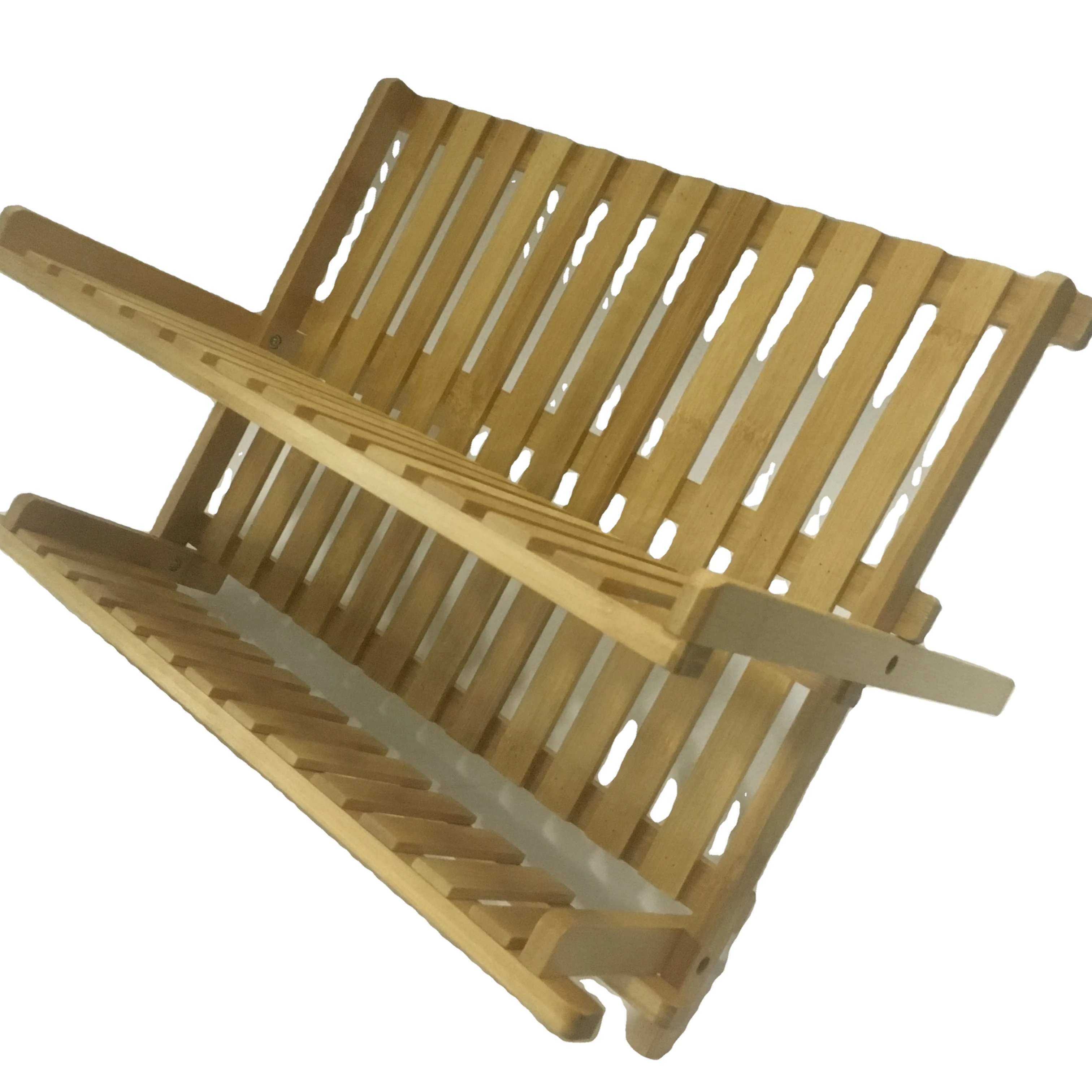 

kitchen unique foldable 100% natural bamboo dish rack