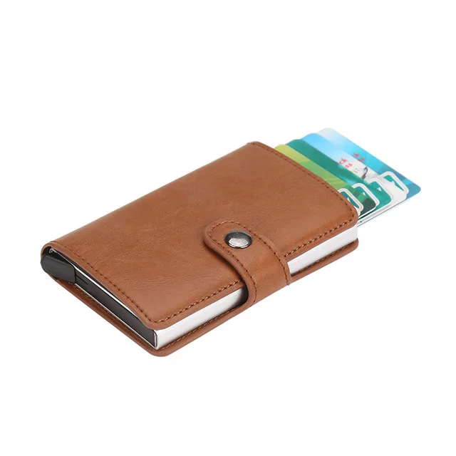

Slim Leather Wallet - RFID Blocking - Quick Card Access, Various colors available