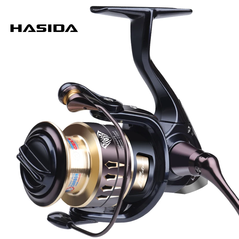 

HASIDA Ultra Light Weight 175g Carbon Body 2500 Size 11 Ball Bearings 5.2:1 High Ratio Aula Spinning Fishing Reel