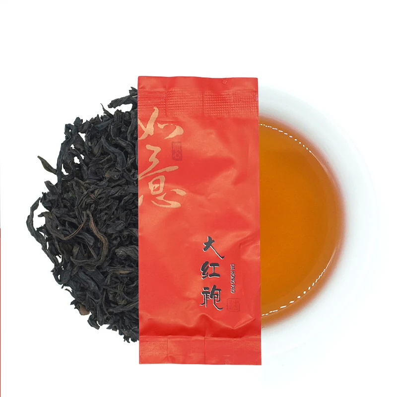 Wuyi Rock Tea Dahongpao Loose Leaf Sample Pack Special Grade Flavors Fujian Da Hong Pao Oolong Health Tea in Bag Packaging