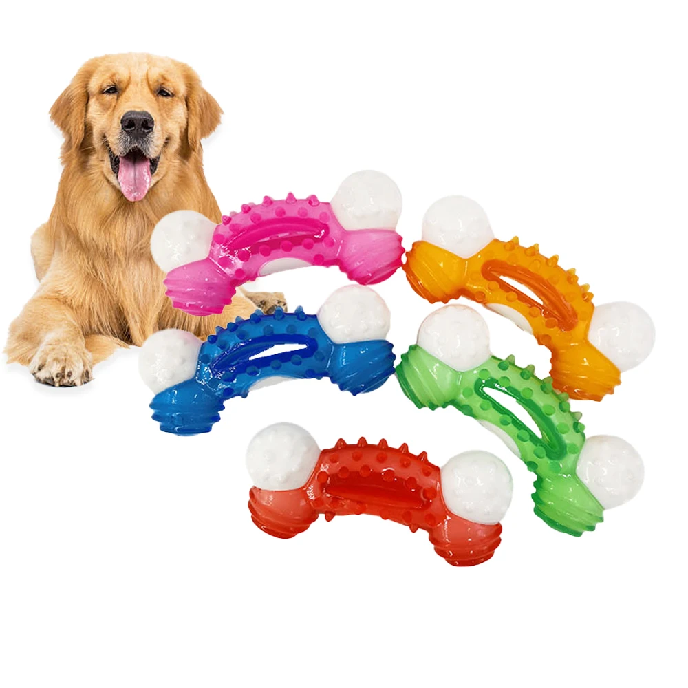 

Wholesale Eco-friendly Rubber TPR Boredom Bite Resistant Indestructible Pet dog Puppy toys for aggressive chewers