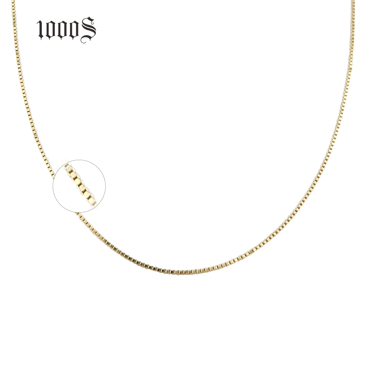 

Trendy Solid 9K Gold 14K Yellow Gold Box Chain 0.8mm Necklace Fine Jewelry 14k Real Gold Chain Necklace