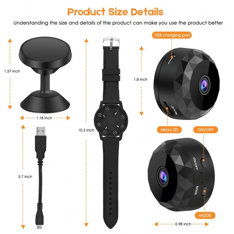 

Amazon hot selling 4K security camera mini spy glasses hd camera recording