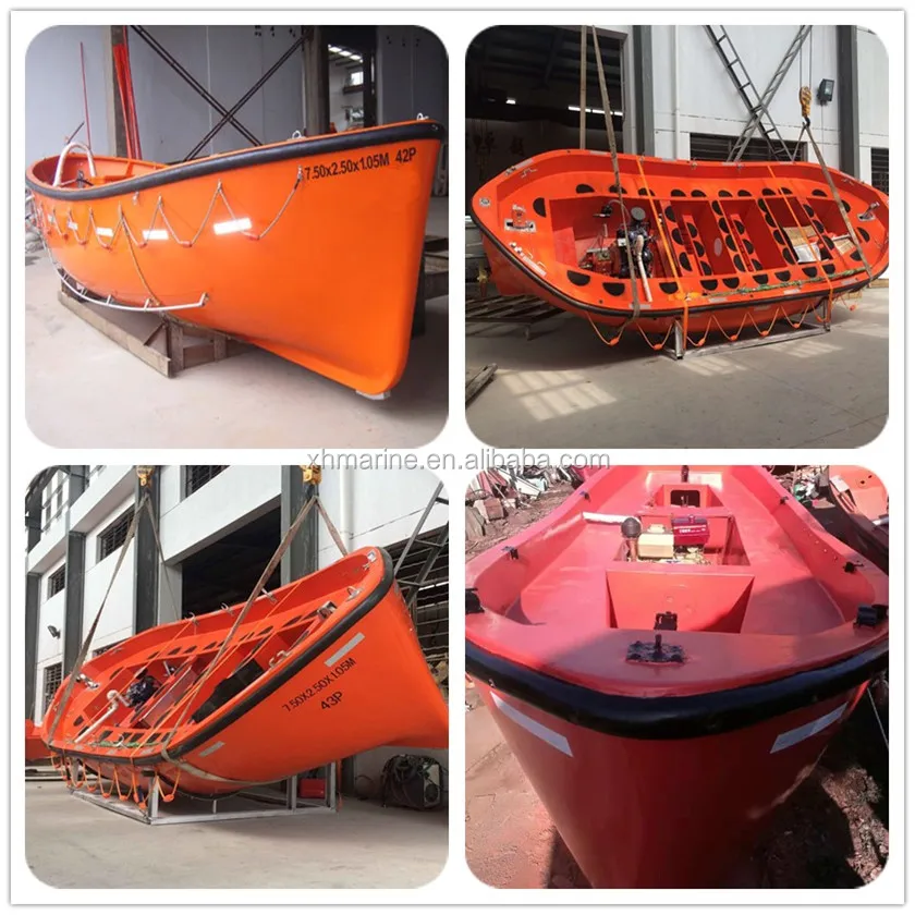 7.5 Meters Open Lifeboat 43 Persons Marine Open Lifeboat for sale, View