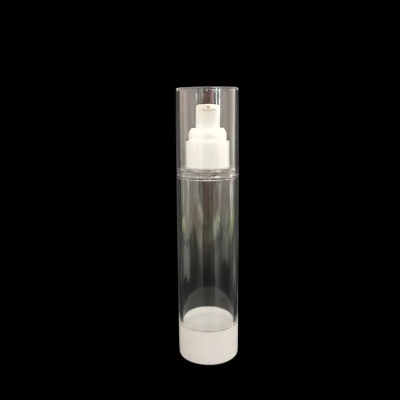 
The spot High quality 100ml AS clear Cosmetic airless lotion bottle manufacturer/skin care spray bottle with pump 