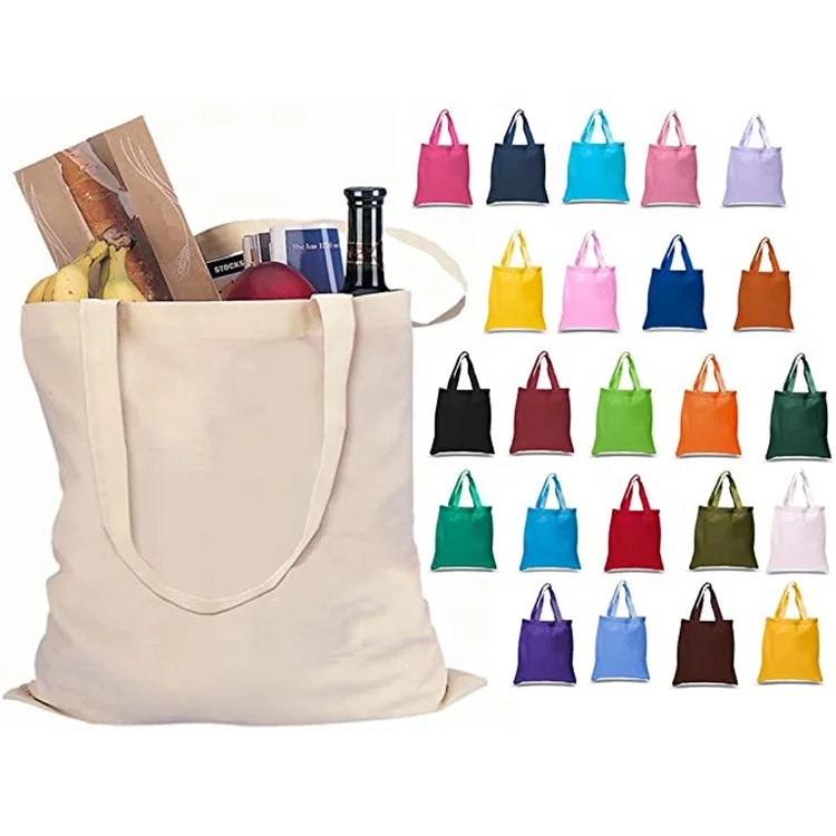 

Heavy Duty Wholesale Tote Ladies Shoulder Reusable Canvas Cotton Shopping Bags, Customized color