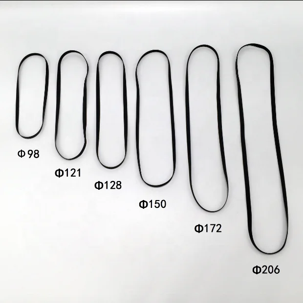 

98 121 128 150 172 178 190 206 209 181 300mm diameters flat Rubber belts