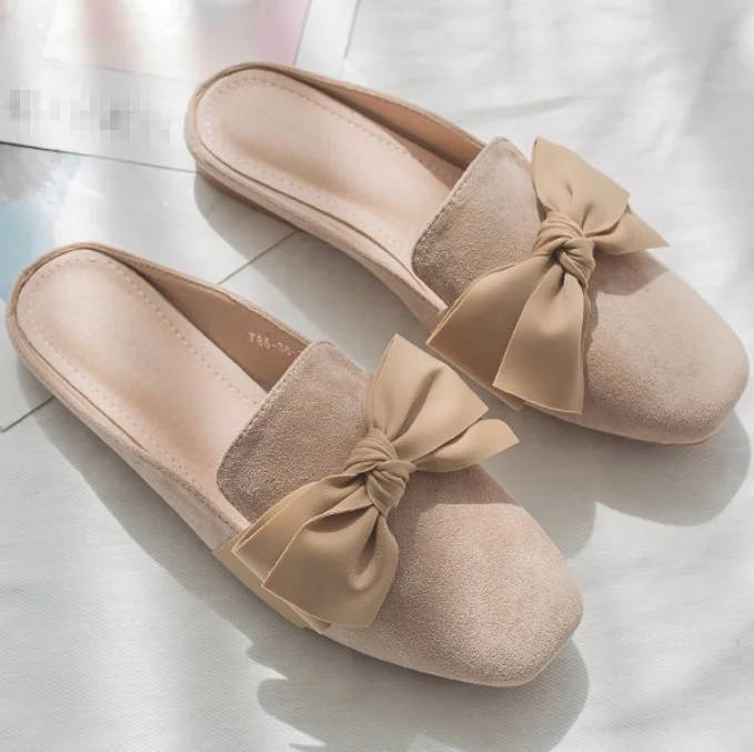 

LM7912Q Baotou women's slippers fashion pointed bow sandals lady beach casual slippers, A/b