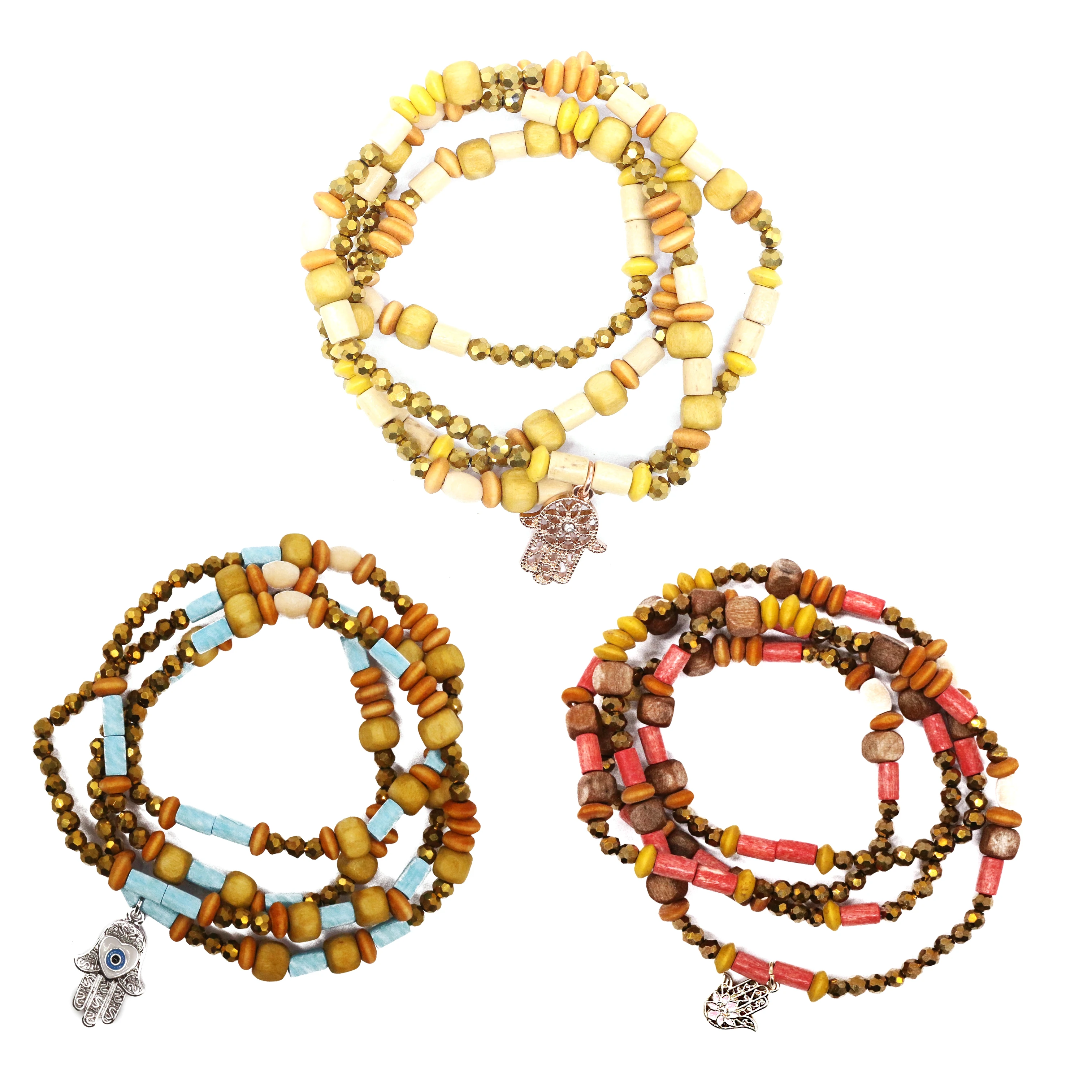 

Gaby elastic style handmade wooden beads waist beads belly chain body jewelry, Colorful
