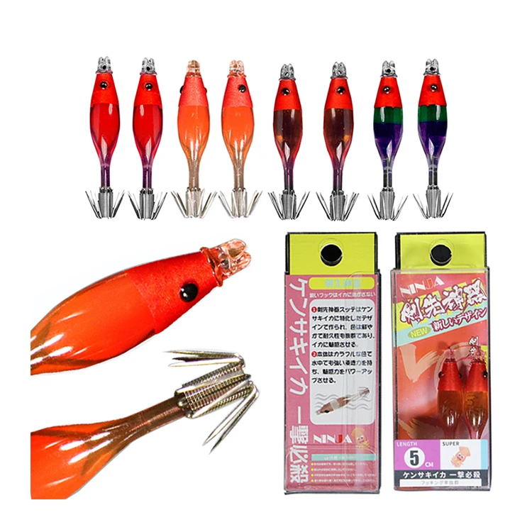 

NINJA PRO fishing lure artificial hard bait spinning bait fishing lures with hook fishing bait, Red yellow / red green purple / red red red / red purple