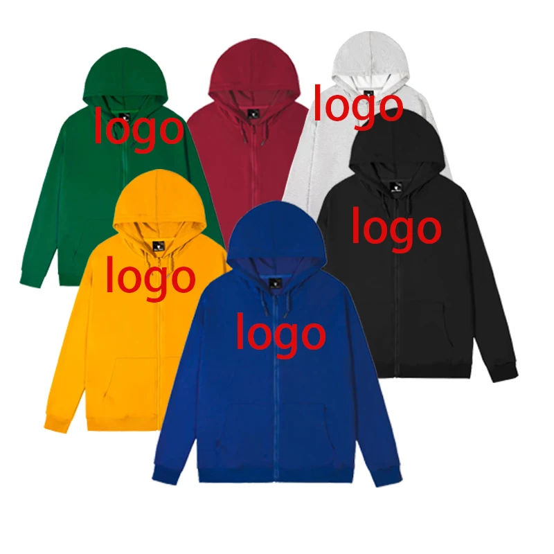 Custom Zip up Hoodie Manufacturer Wholesale Unisex Jacket High Quality Tracksuits Cotton Blank Zip up Crop Hoodie Men