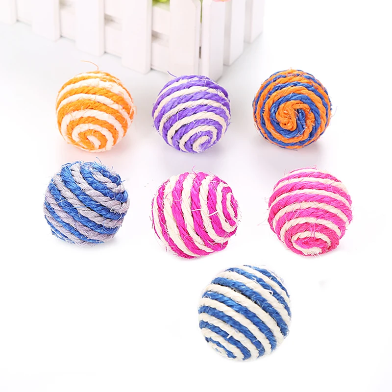 

2021 new sisal ball candy colors cat toy wholesale in stock fast delivery cat toy