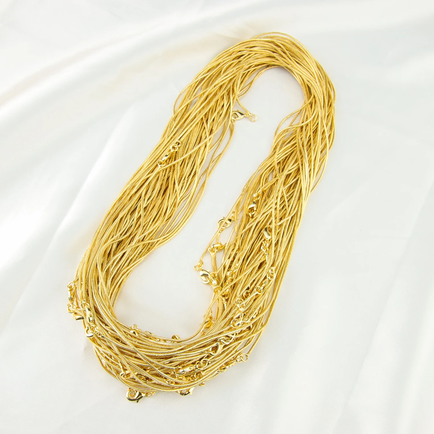 

Hip Hop Gold Plated Necklace Jewelry Snake Bone Chain Necklace Two Layer Necklace Design for Women
