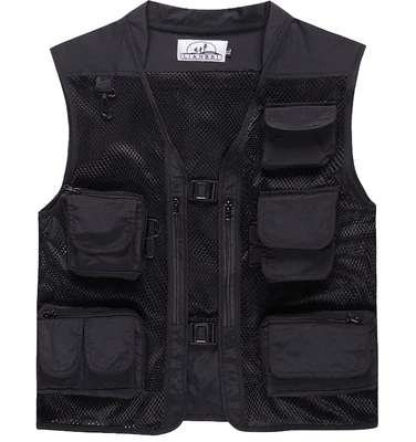 

Summer outdoor men's mesh brand multi-pocket photography vest fishing volunteer vest thin