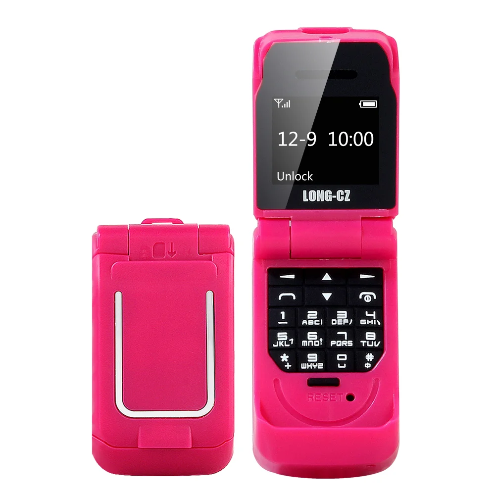 

LONG-CZ J9 mini phone 0.66" the smallest flip phone wireless BT dialer FM magic sound mini phone J9
