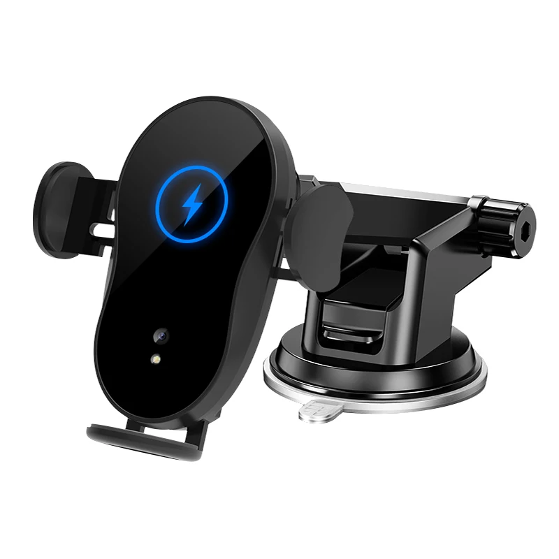 

High Quality Adjustable safety for fast charging 15W automatically sensing wireless car charger mounting bracket