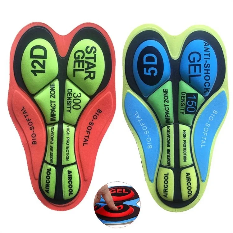 

5D 9D 12D 19D 20D Breathable Bike seat cover Riding Gel Cushion Cycling Shorts Pad Cycling gel pads, Black