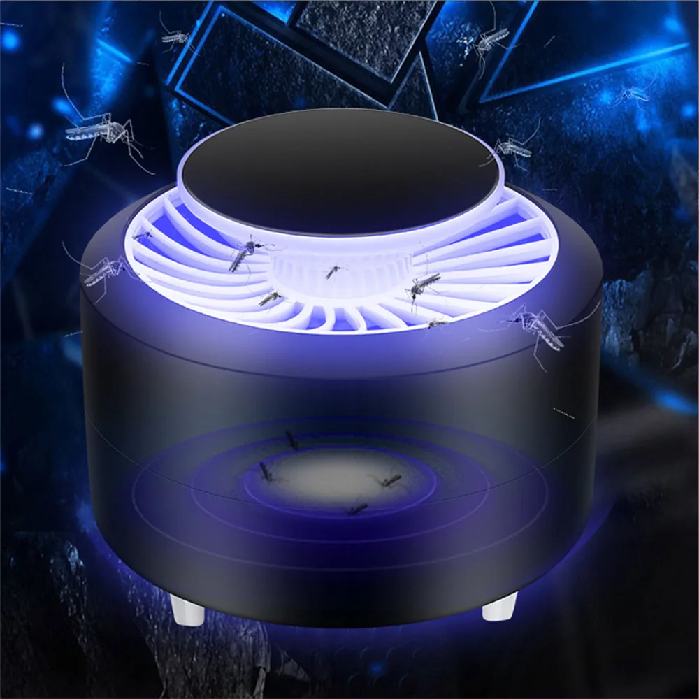 

Mosquito Killer LAMP Photocatalyst USB Powered Touch UV Silent LED Night Light BUG Trap Lamp Zapper Pest Light, Black/white