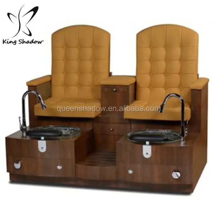 

Luxury nail salon furniture double seats leather king chair pedicure massage chair used pedicure table nail, Option