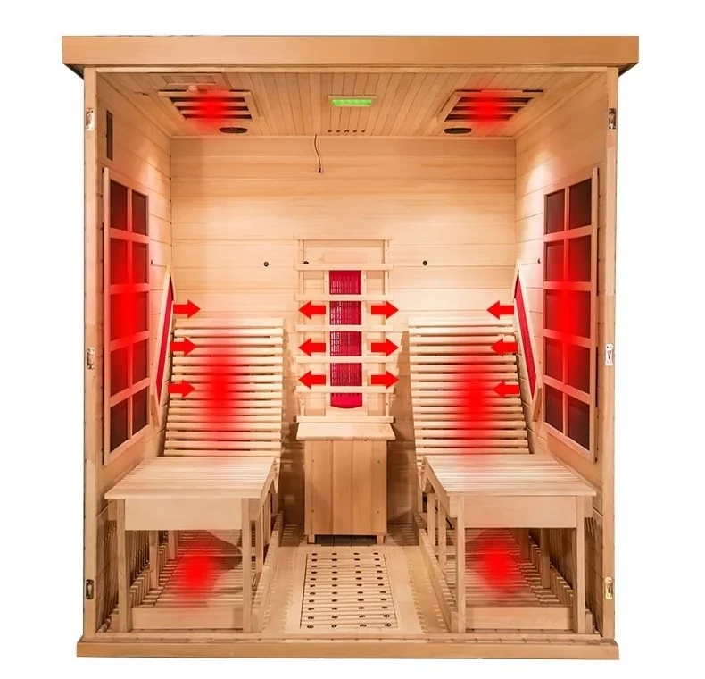 Two Person Infrared Sauna Fir Hemlock Red Cedar Low Emf Far Infrared