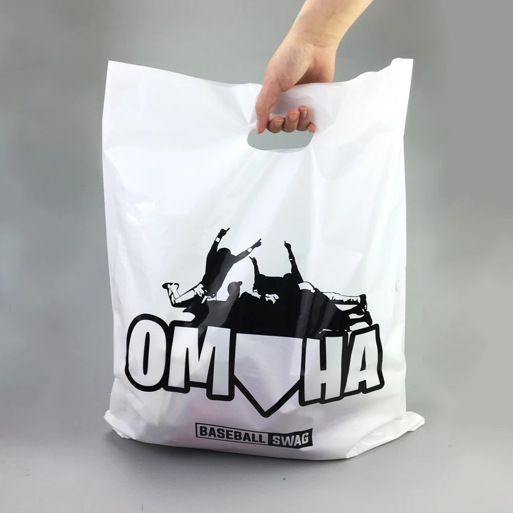 

Custom envelopes plastic Die Cut Plastic Shopping Bags Reusable Gift Shipping Bags Bulk with Handles