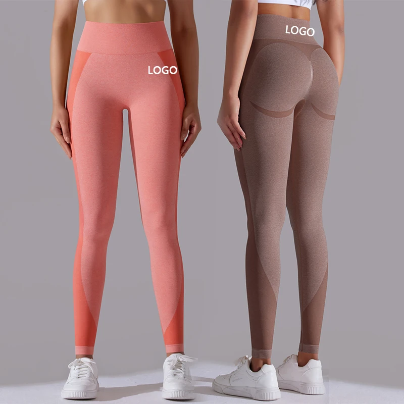 

XW-6641 High Quality Seamless Sportswear High Waist Style Yoga Legging With Scrunch Colors Pants Gym Yoga Women's Leggings