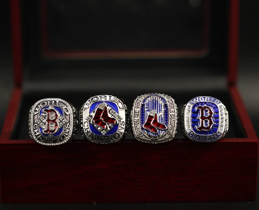 

4pcs/set The MLB 2004 2007 2013 2018 The Boston Red Sox Championship rings set champion ring