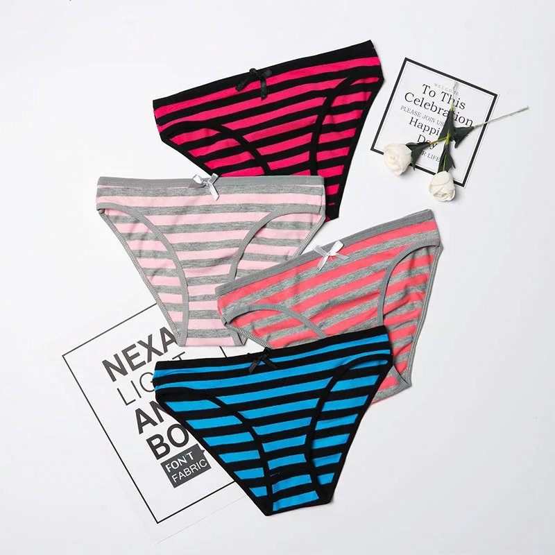 

Dropshipping A469 Young Girls Thong Briefs Lingerie Soft Cotton Panties Sexy Adult Women Panties Underwear, Random color
