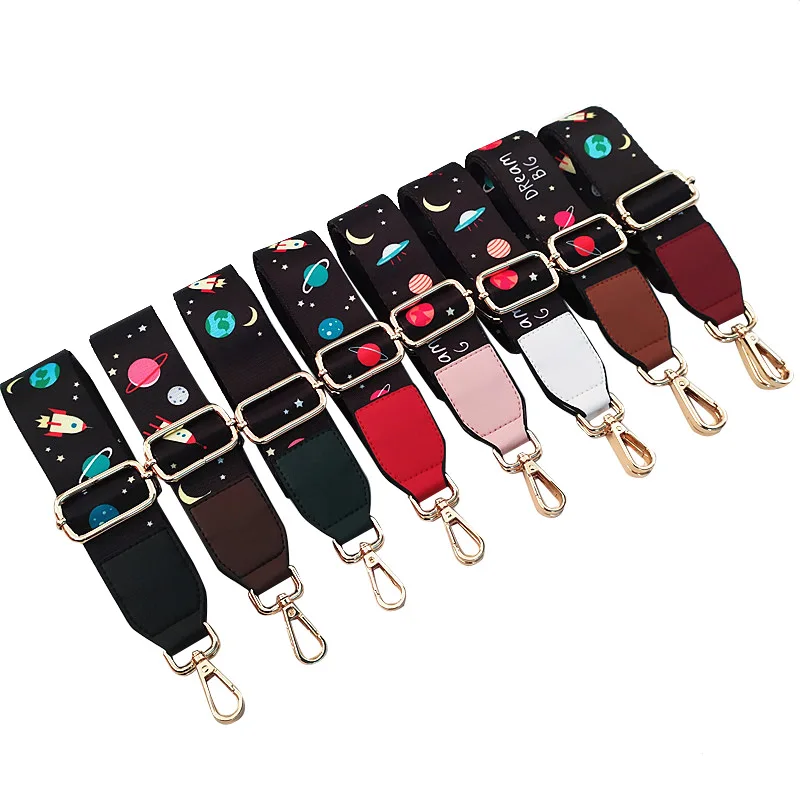 

kesoil-4 Custom Detachable Pu Leather Ribbon Bag Straps National Wind Wide Shoulder Strap Wholesale