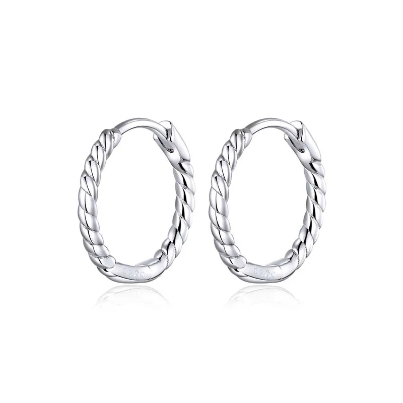 

Luxury Huggie Silver Earrings S925 Sterling Silver Hoop Earrings for Women