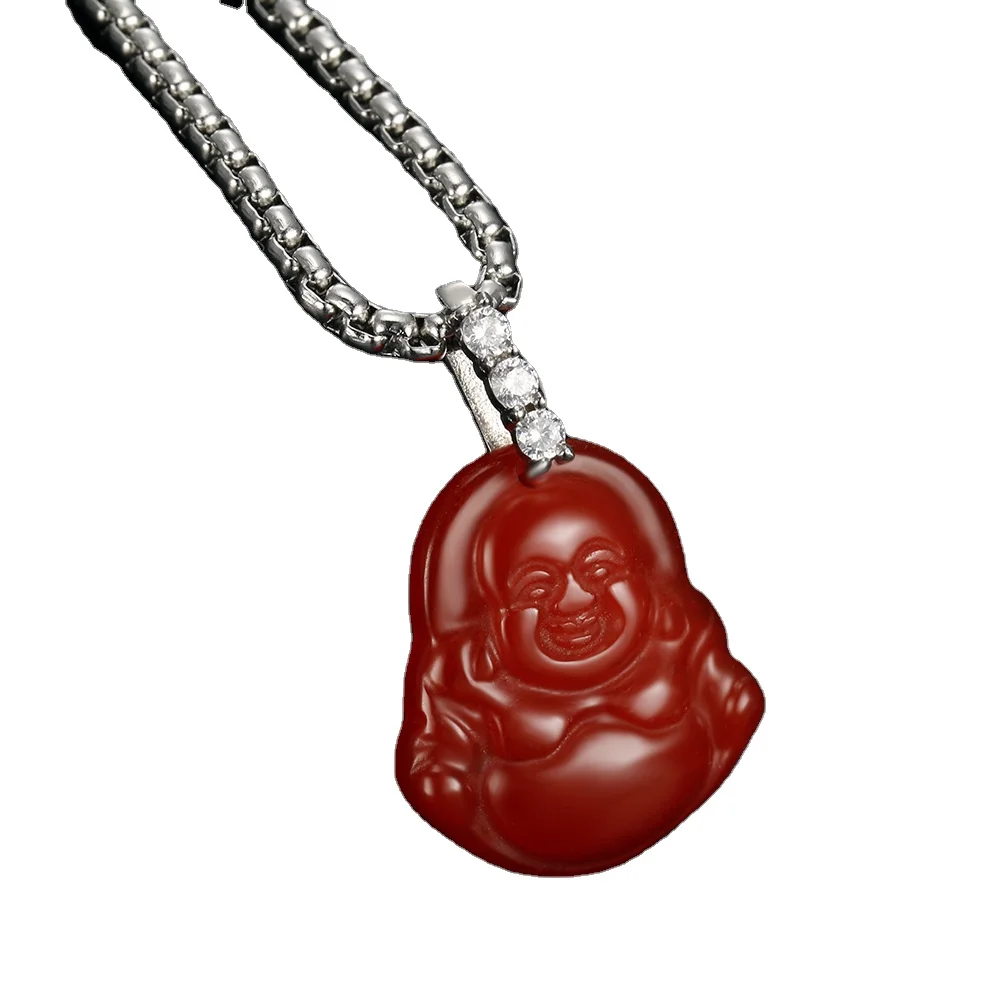 

New Arrival Multi Color Zircon Maitreya Buddha Head pendant For Gift