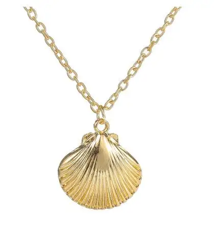 

Shell Necklace 2020 Fashion Gold Chain Seashell Beach Summer Jewelry necklace women men, Gold,silver,black