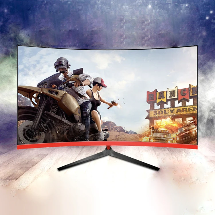

large screen curved monitor LED PC desktop monitor monitor, Black white