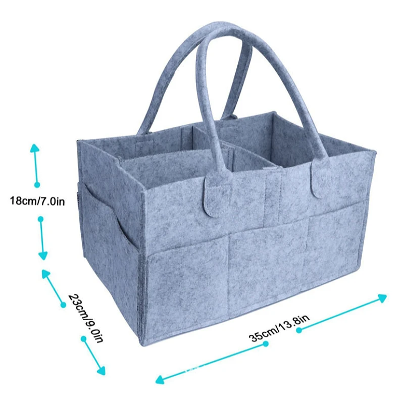 

baby caddy felt diaper bag, Only light grey in stock