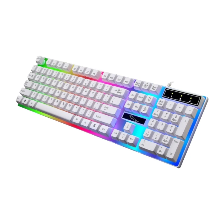 

Big Promotion 104 Keys USB Wired Computer Keyboard, Mechanical Feel Colorful Backlight Gaming Keyboard, Black white