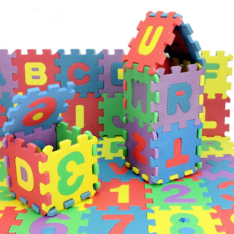 Customize Eva Foam Alphabet Puzzle Mat Number 60*60cm Kid Playing Mat
