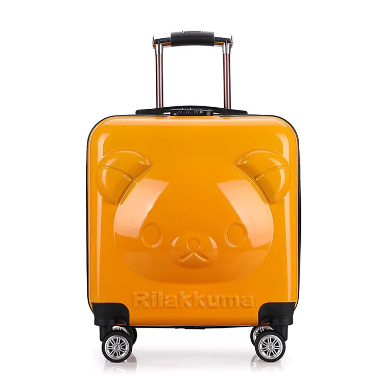 3d stereo bear suitcase cartoon children universal wheel luggage