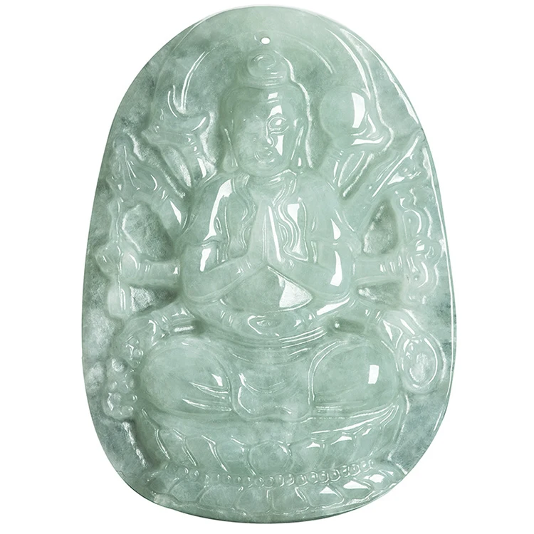 

Certified Grade A Myanmar Natural Jade Thousand Hand Guanyin Buddha Pendant Ice Pendant Jewelry Men's Myanmar Jade Wholesale