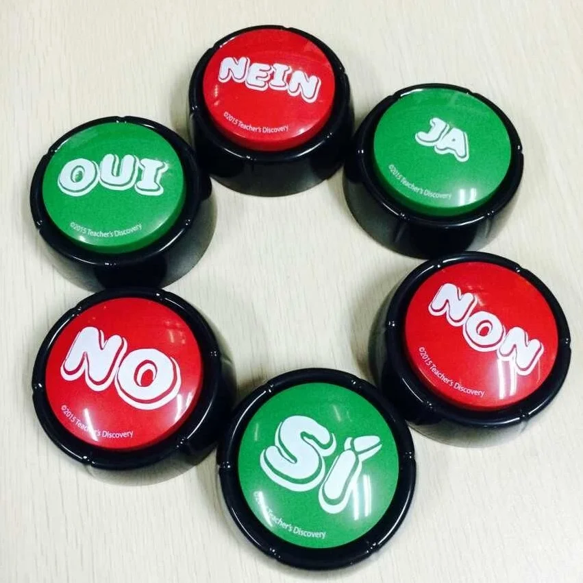 
In stock custom message sound talking push recordable button for learning 