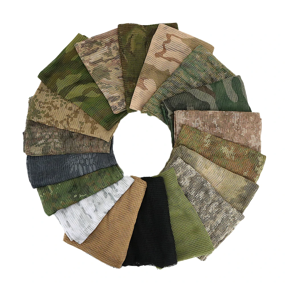 Camouflage Netting Tactical Mesh Net Camo Scarf CS Sports Hunting Shooting Wild Photography Sniper Camo Mesh Scarves