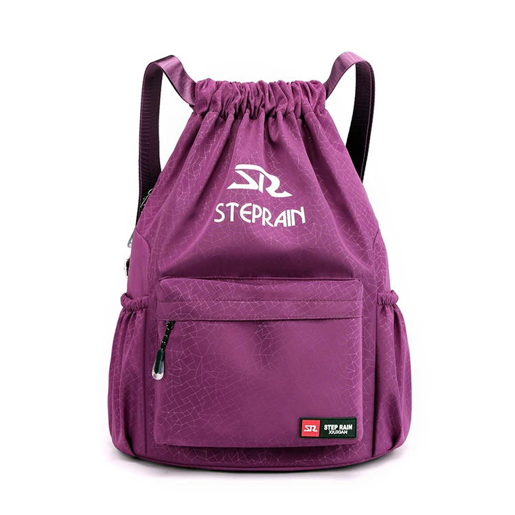 

Outdoor waterproof shoulder drawstring backpack bagpack football pattern back pack Oxford draw string bag sport gym sack, Customized color