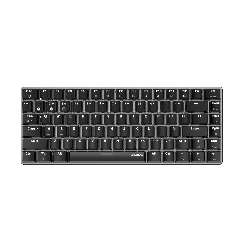 

AJAZZ AK33 82-keys Wireless Wired Mechanical Keyboard Ergonomic Aluminum Mini Keyboard with White, Black