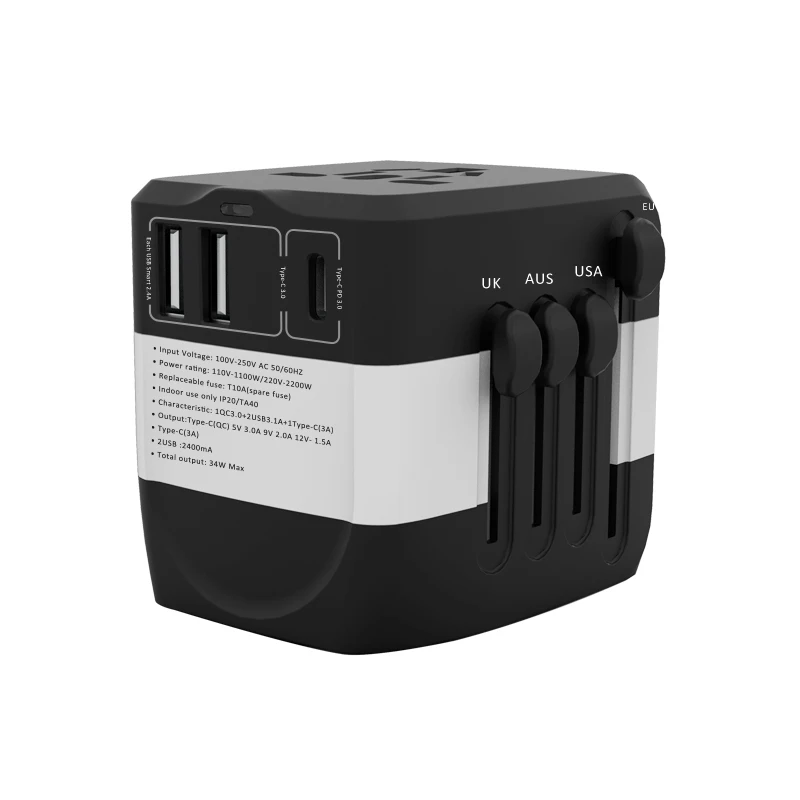 

Free shipping charger & adapter USB fast Chargers Type C wall charger Travel Adapters Electrical Plugs Universal Adapter