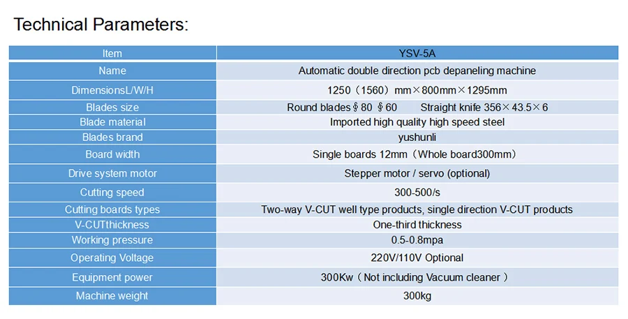 Automatic Double Directions PCB Splitting Machine