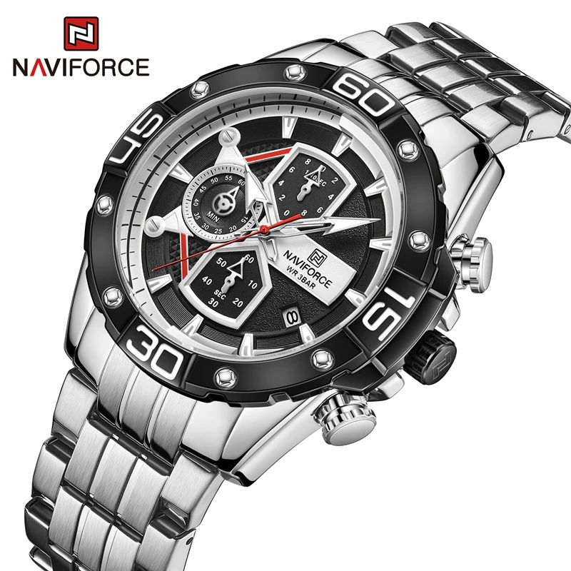 

NAVIFORCE Fashion Classic Watch For Men Luxury Brand Quartz Multifunction Chronograph Military Sport Wristwatch Waterproof Clock