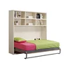 hot sale modular custom made wooden bedroom furniture horizontal space saving wall beds