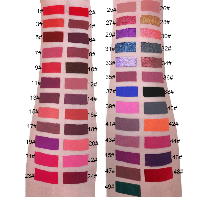 

49 Color OmbreTube Lipsticks Wholesale Nude Waterproof Private Label Liquid Custom Matte Lipstick