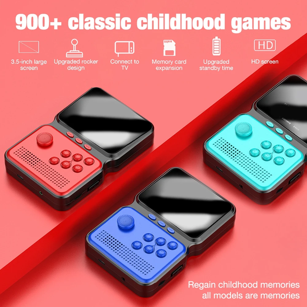 Oem Custom Logo Portable Handheld Video Game Console Built In 900 Retro