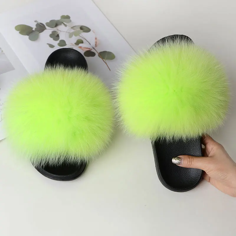 

fur thong slippers kids fur slides slippers fur slides, Customized color